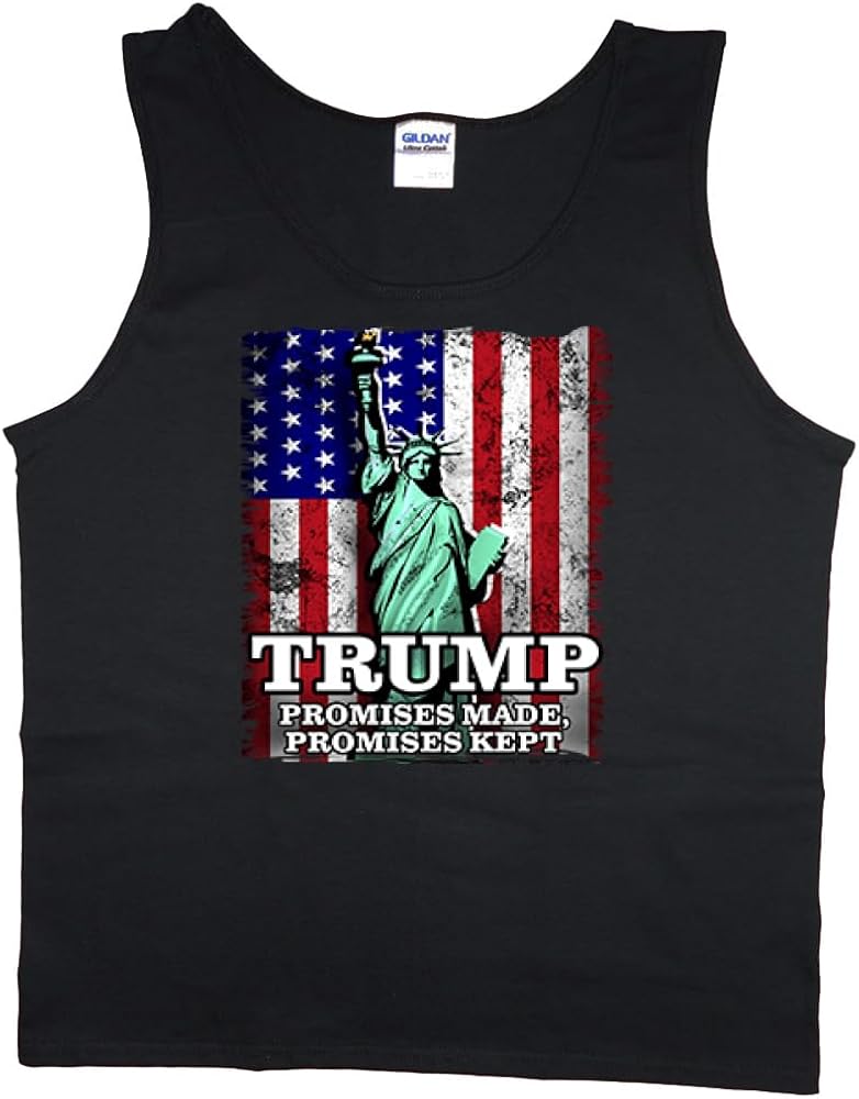 Mens Tank Tops American Flag Trump 2024 T-Shirt Sleeveless Muscle Tee