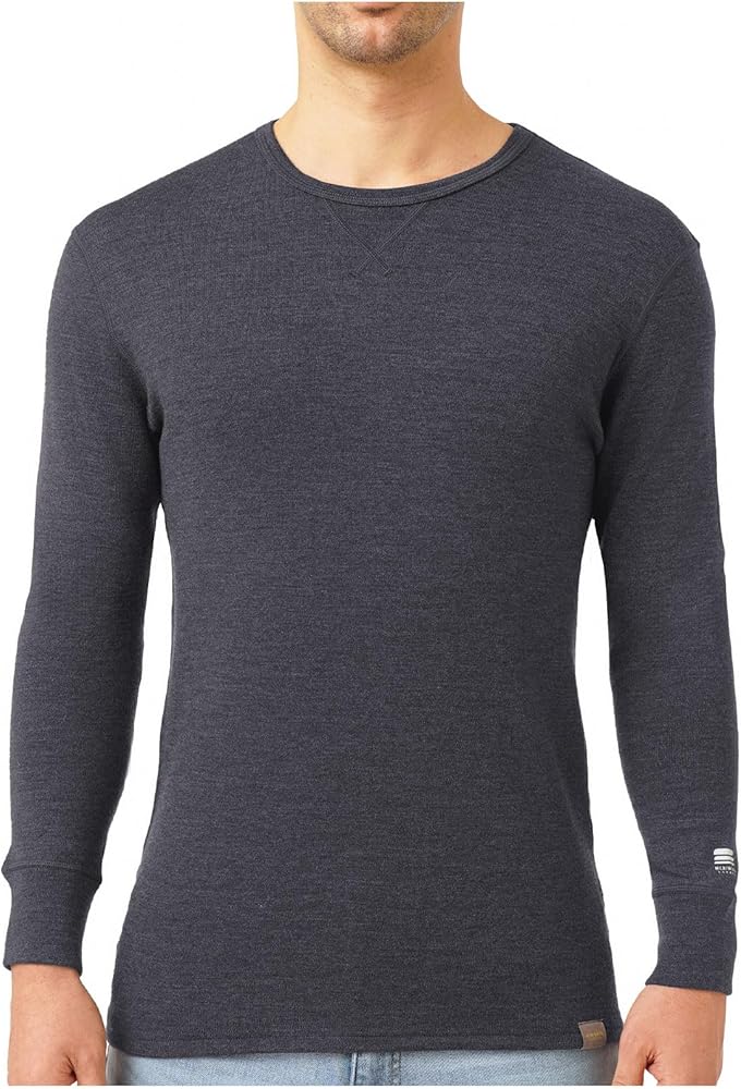 MERIWOOL Mens Base Layer 100% Merino Wool Heavyweight 400g Thermal Shirt for Men