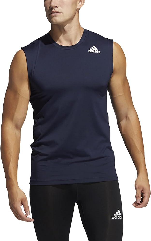 adidas Men's Techfit Sleeveless Fitted Tee