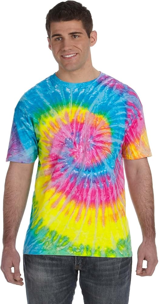 Tie Dyes Men's Tie Dyed Performance Short Sleeve T-Shirt H1000 Swirl-Saturn-XL