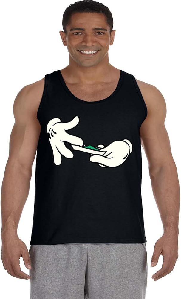 Mens Tank Tops Weed Pot 420 Stoner Funny T-Shirt Sleeveless Muscle Tee