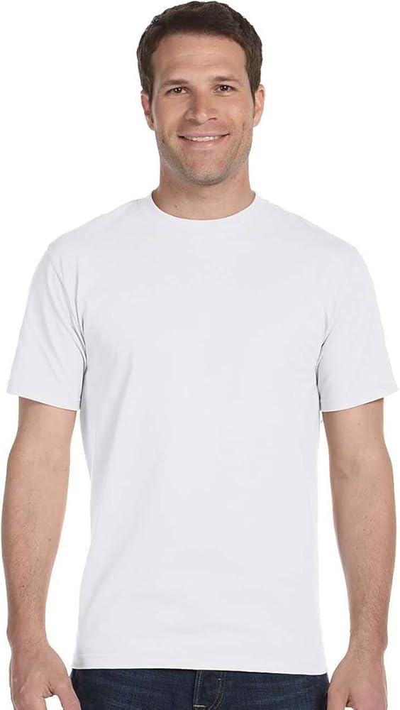 Hanes Mens TAGLESS ComfortSoftCrewneck T-Shirt,White,Small