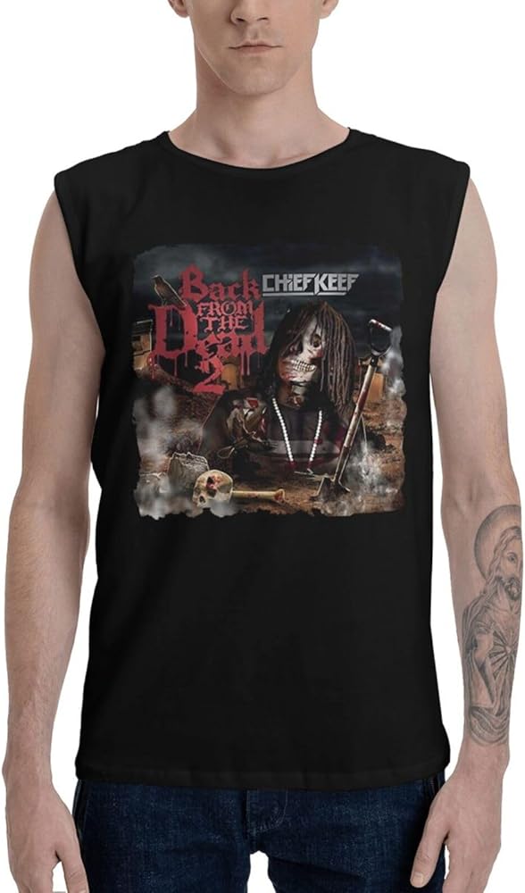 Chief Rapper Keef Singer Back from The Dead Tank Tops Man's Casual Cotton Vest Summer O-Neck Sleeveless Tshirt