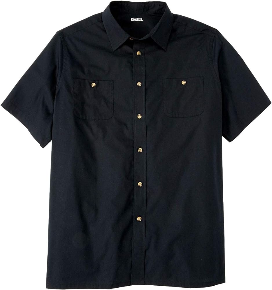 KingSize Men's Big & Tall Short-Sleeve Pocket Sport Shirt