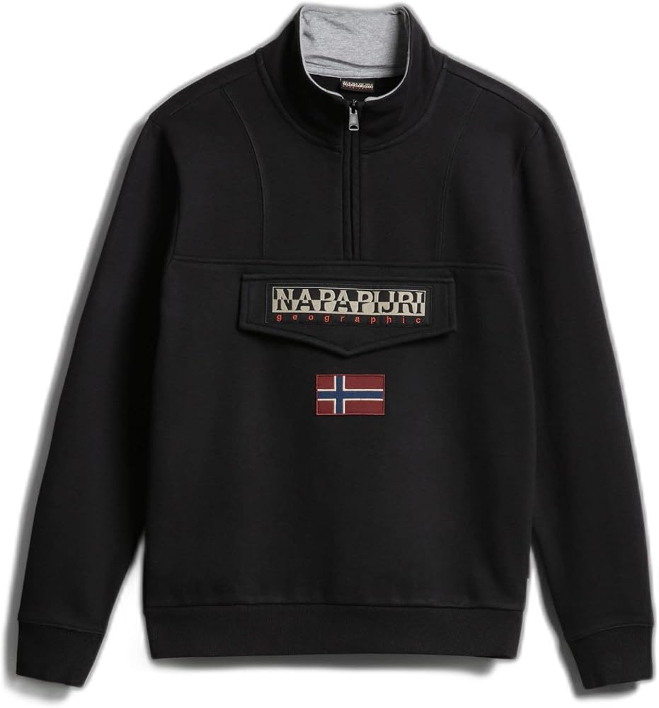 Napapijri Burgee Half Zip Sweatshirt - Black -S