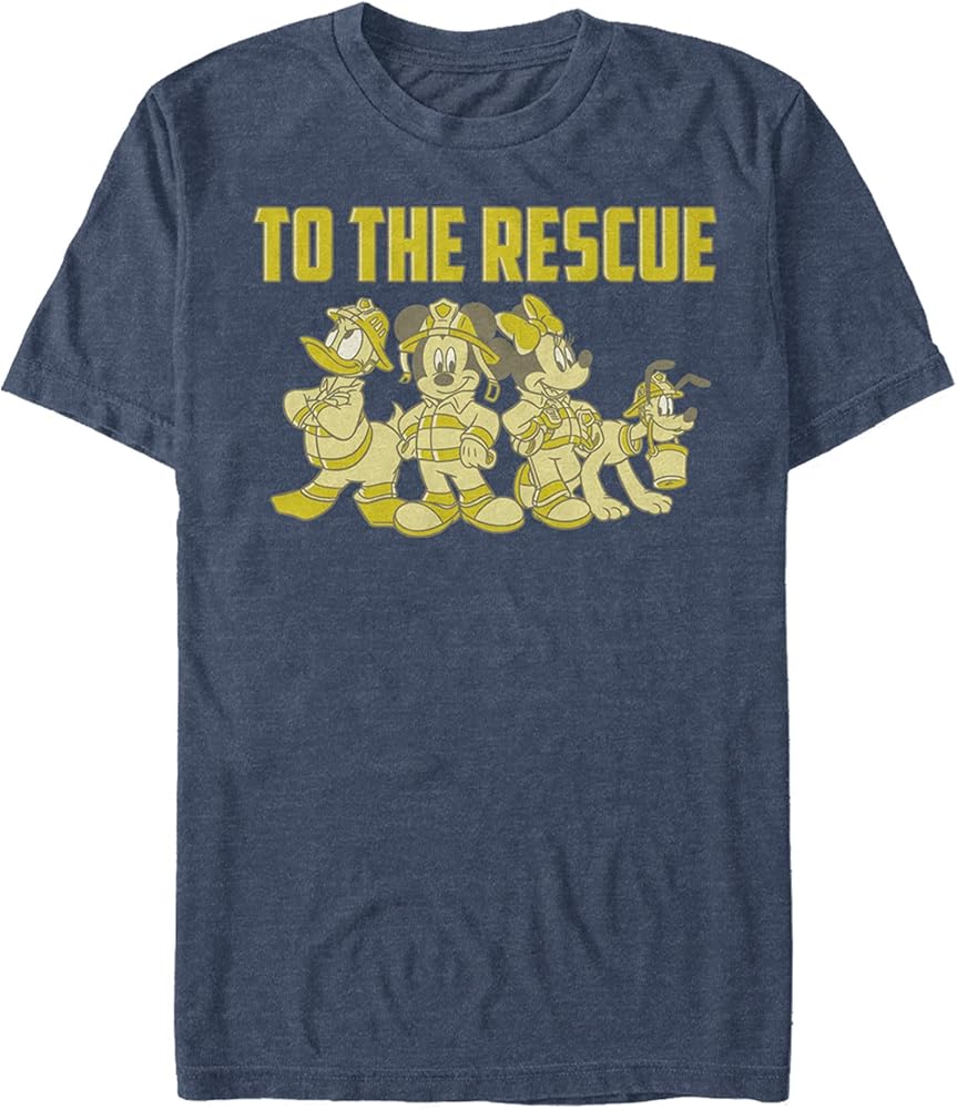 Disney Men's Characters Thanks Firefighters T-Shirt