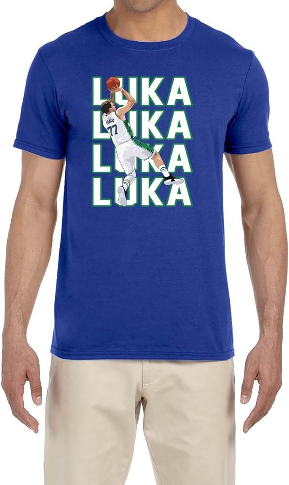 Blue Dallas Luka Doncic Text Pic T-Shirt