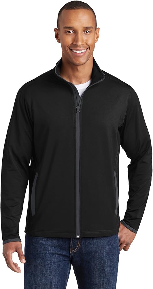 Sport Tek Men's Stretch Contrast Full-Zip Jacket