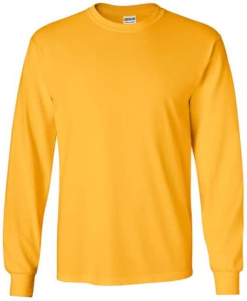 Gildan Heavy Cotton Long Sleeve 5400 T-Shirt. Gold X-Large