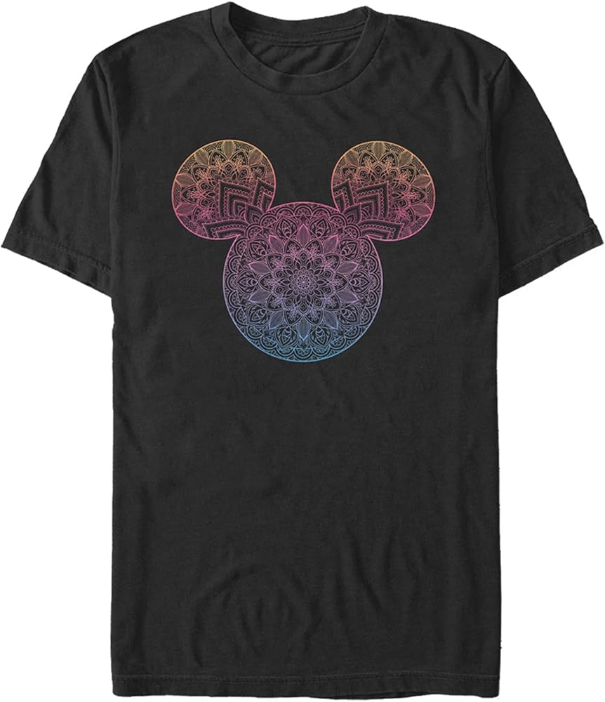 Disney Big & Tall Classic Mickey Mandala Fill Men's Tops Short Sleeve Tee Shirt