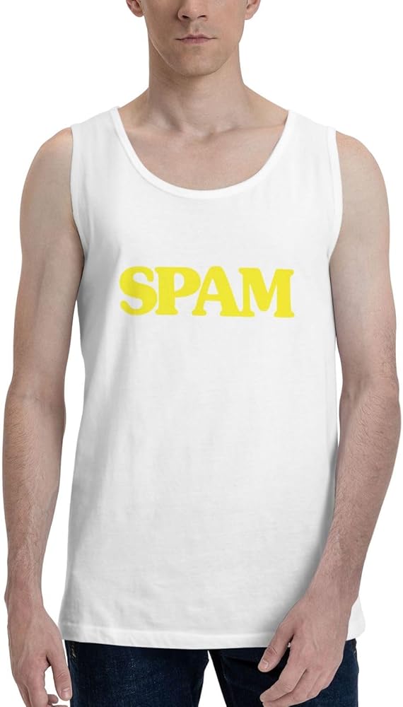 Spam Men's Tank Top Shirt Cotton Waistcoat Cool Fitness T Shirts