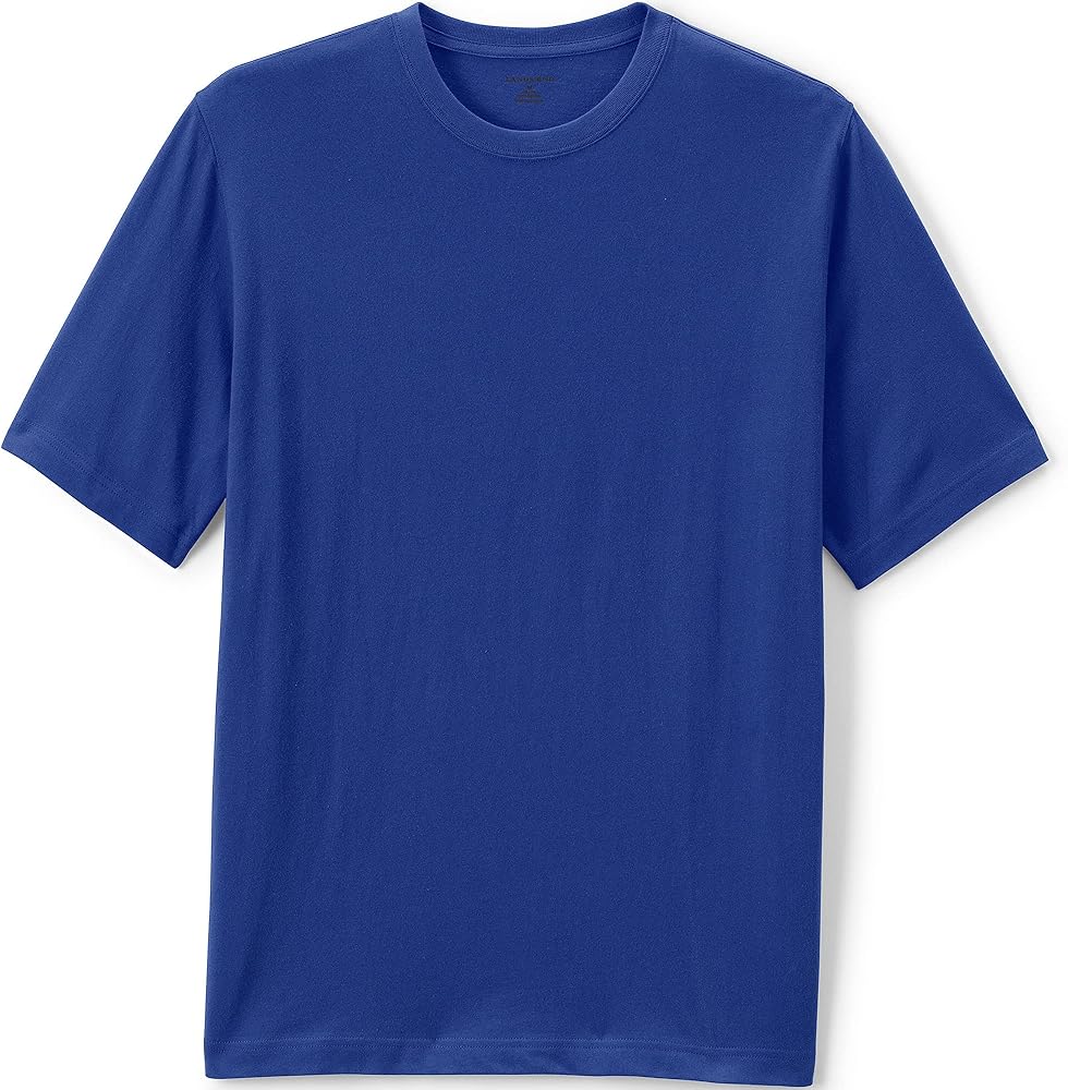 Lands' End School Uniform Men's Short Sleeve Essential T-Shirt Small Cobalt