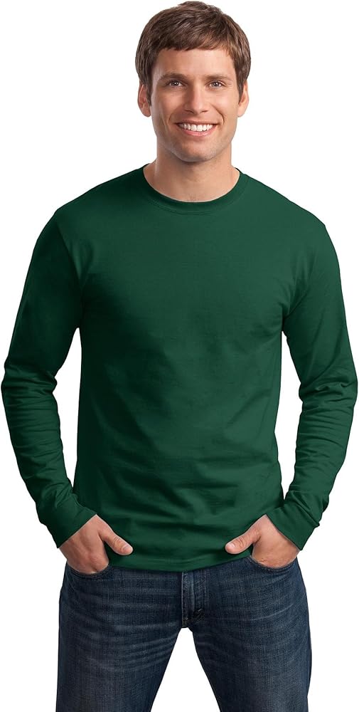 Hanes 6.1 oz. Tagless Long-Sleeve T-Shirt (5586) Deep Forest, S