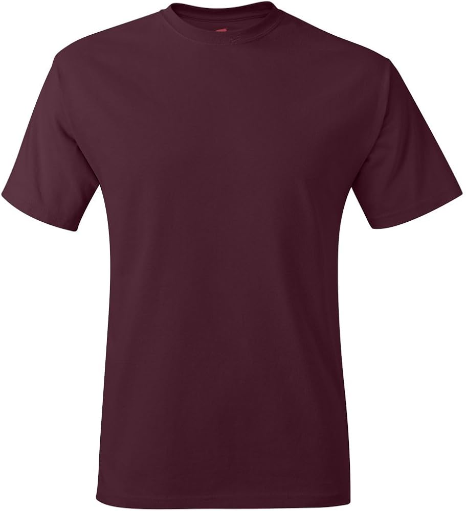 Hanes mens 6.1 oz. Tagless T-Shirt(5250T)-MAROON-XL