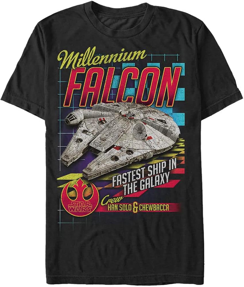 STAR WARS Big & Tall Falcon_Racer Men's Tops Short Sleeve Tee Shirt