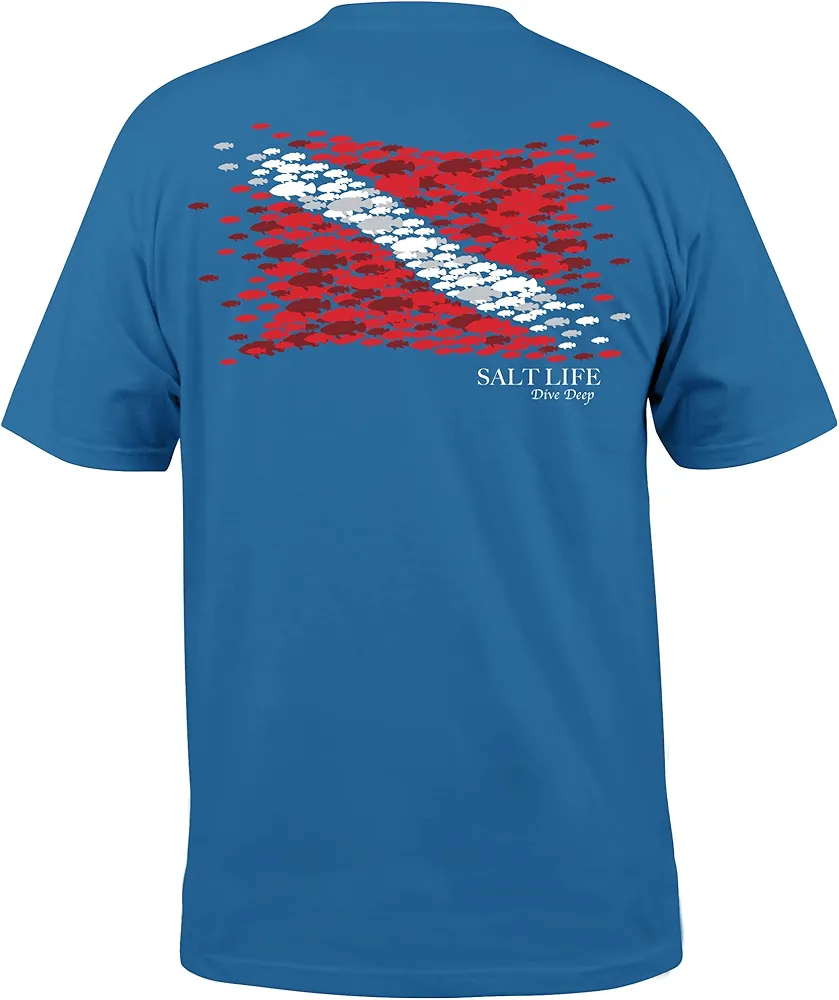 Salt Life Men's Grouper Flag Short Sleeve Crew Neck Tee