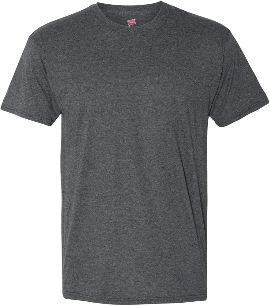 Hanes Mens X-Temp Fresh IQ Tri-Blend Performance Tee, 2XL, Slate Heather