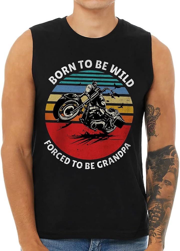 Born to Be Wild Men's Muscle Tank - Grandpa Men's Sleeveless T-Shirt - Themed Tank