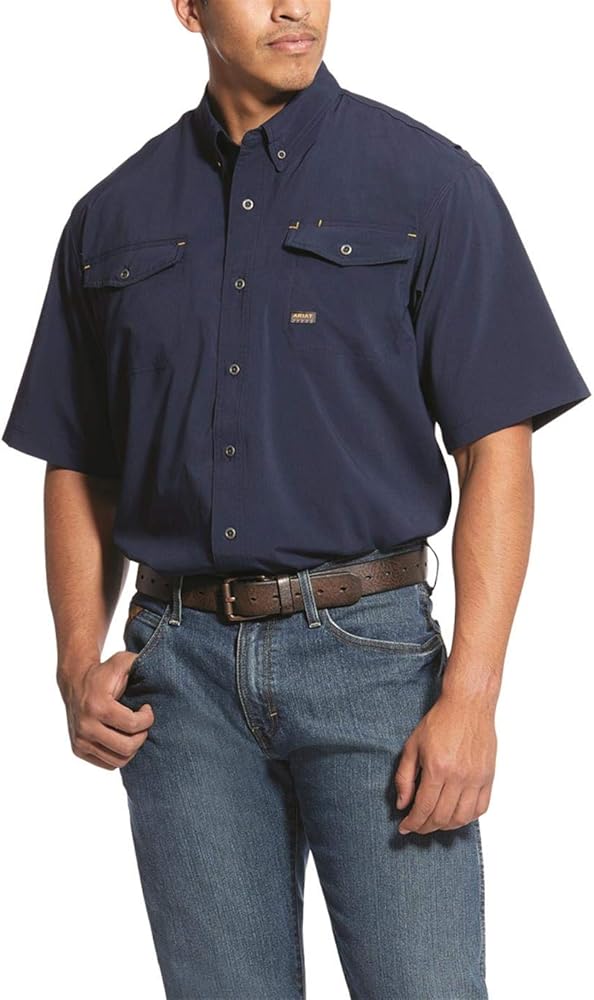 ARIAT Men's Rebar Made Tough Venttek Durastretch Work Shirt