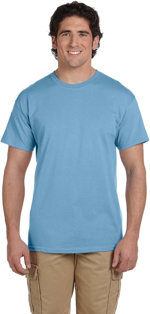 Fruit of the Loom 5 oz., 100% Heavy Cotton HD T-Shirt, XL, Light Blue