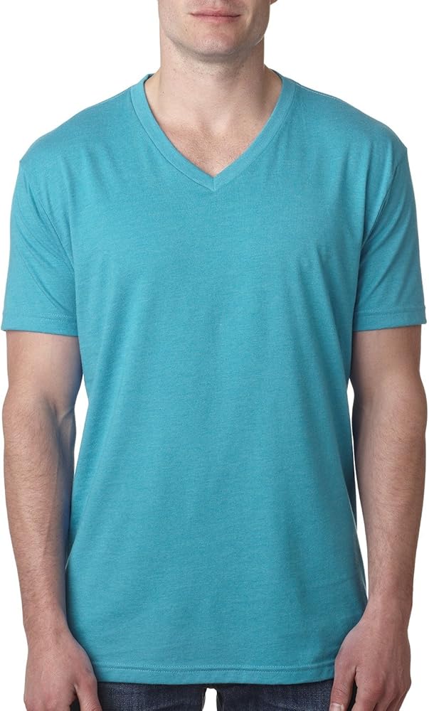 Next Level Apparel Mens Premium CVC V-Neck T-Shirt - 6240, Bondi Blue, Small