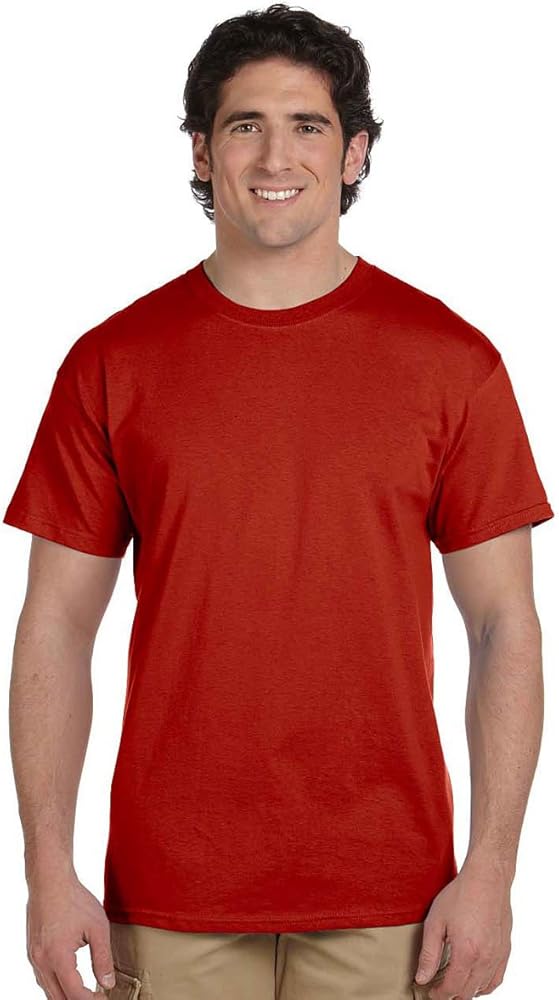 Hanes ComfortBlend EcoSmart Men`s Crewneck T-Shirt Deep Red