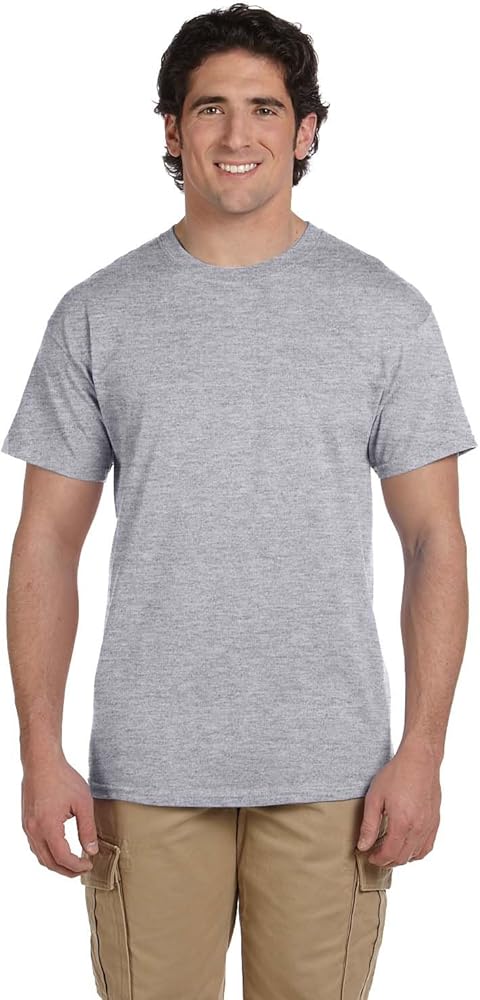 Fruit of the Loom mens 5 oz. 100% Heavy Cotton HD T-Shirt(3931)-ATHLETIC HEATHER-2XL