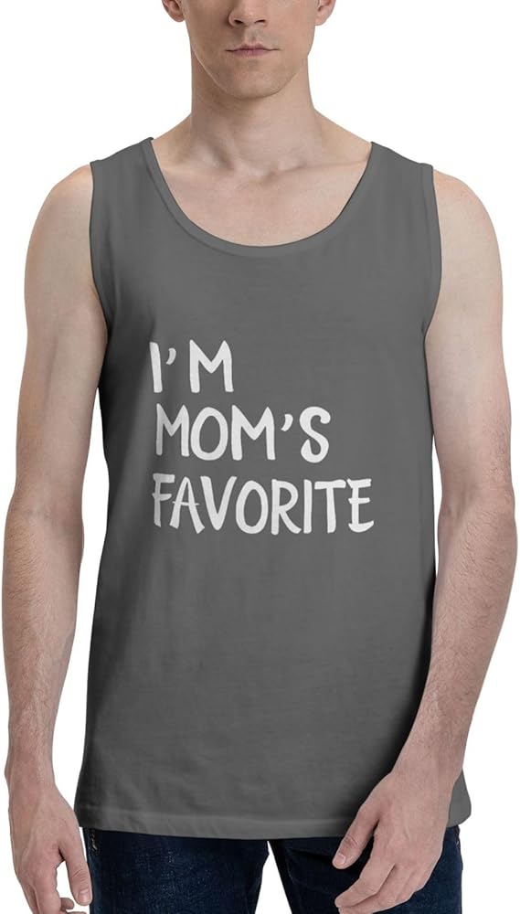 I'm Clearly Mom'S Favorite Men's Tank Top Shirt Cotton Sleeveless Shirts Cool Bodybuilding T-Shirts