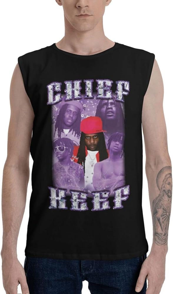 Chief Rapper Keef Singer Tank Tops Man's Casual Cotton Vest Summer Round Neckline Sleeveless Clothes