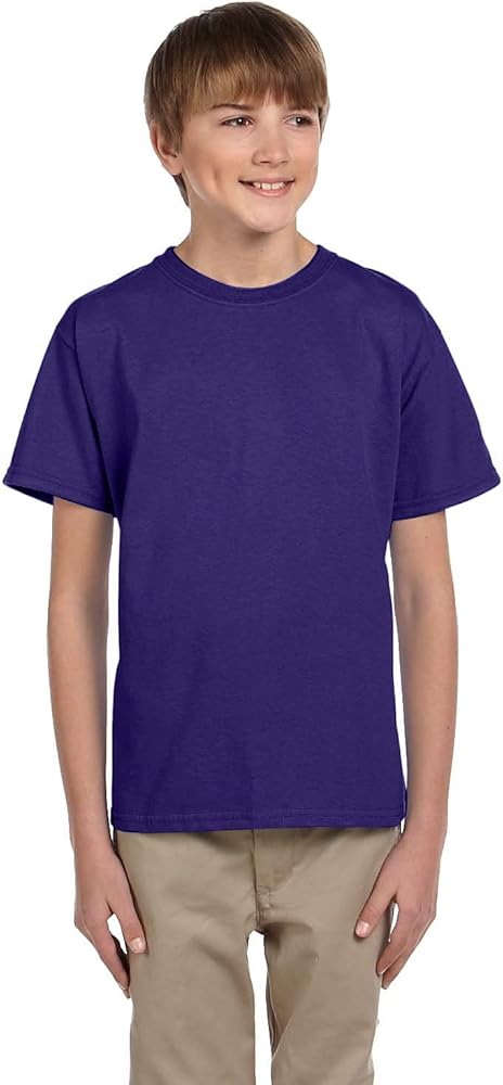 Fruit of the Loom Youth 5 oz. HD Cotton™ T-Shirt M DEEP PURPLE