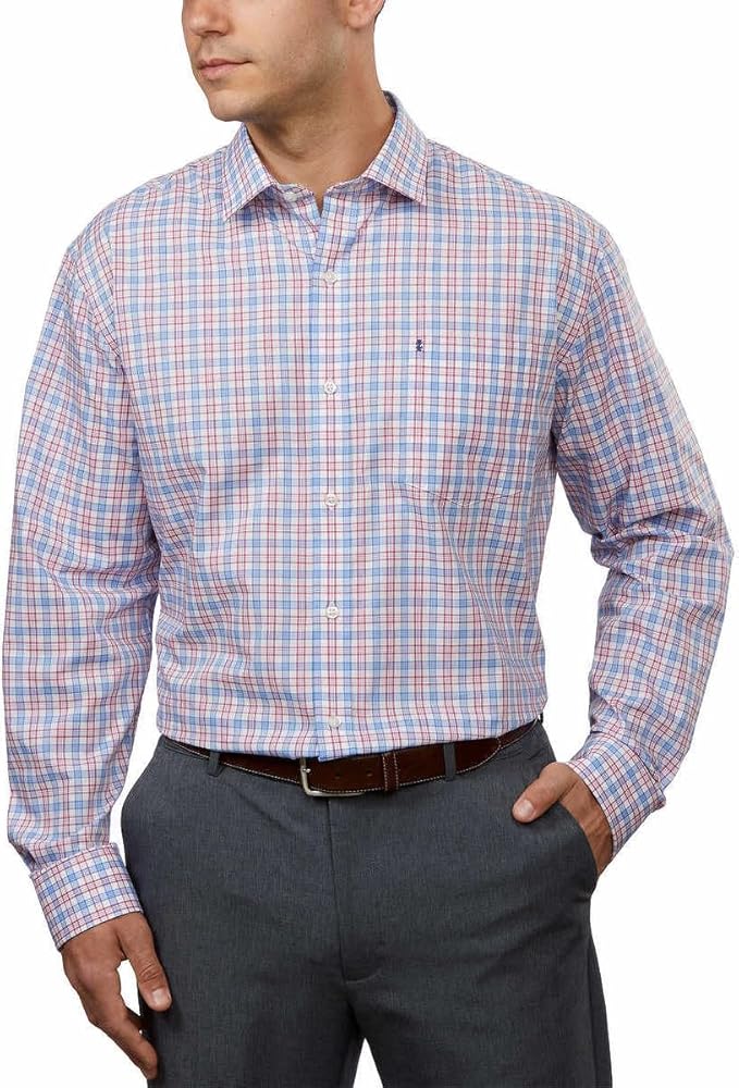 IZOD Mens Lightweight Soft-Washed Essentials Long Sleeve Dress Shirt