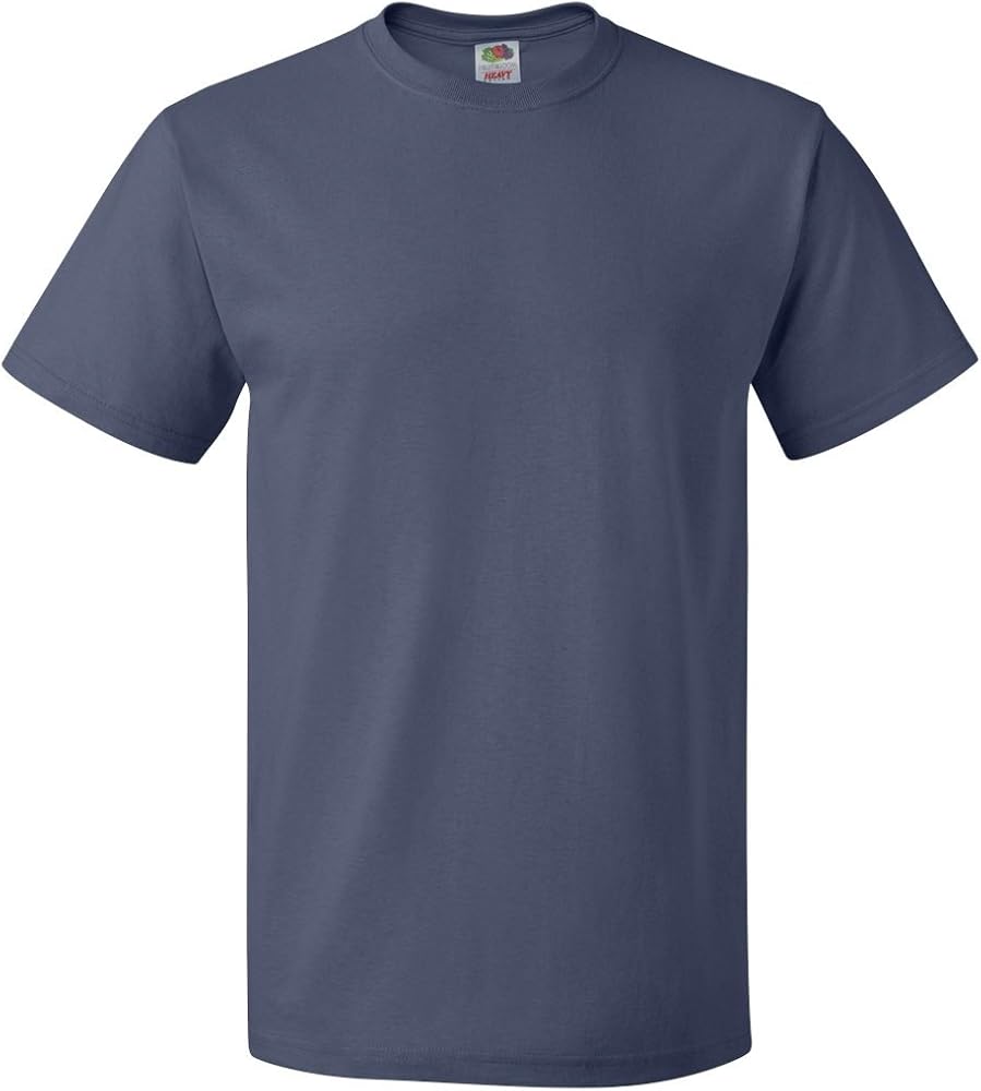 Fruit of the Loom Men's Seamless Lightweight T-Shirt, Denim, XXXX-Large