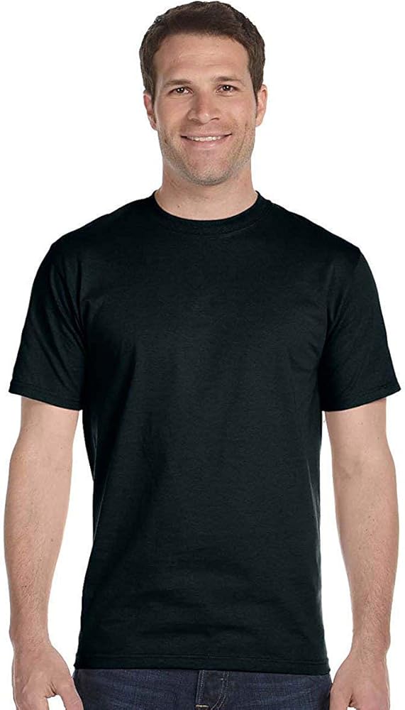 Hanes Men's Short Sleeve Beefy T-Shirt (Black) (2X-Large)