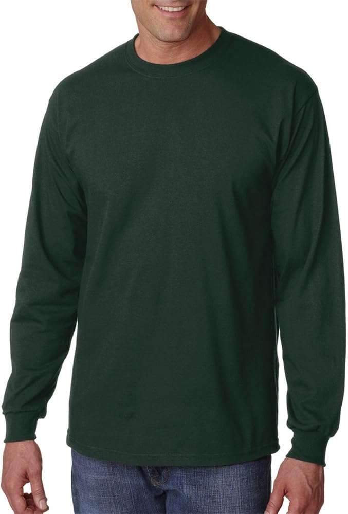 Gildan G2400 100% Cotton L-Sleeve Tee - Forest Green - S