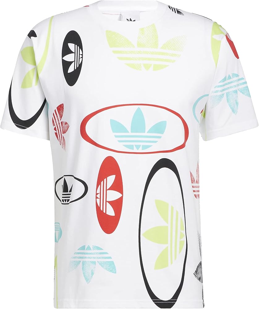 adidas Originals All Over Print Tee White/Multicolor 2XL