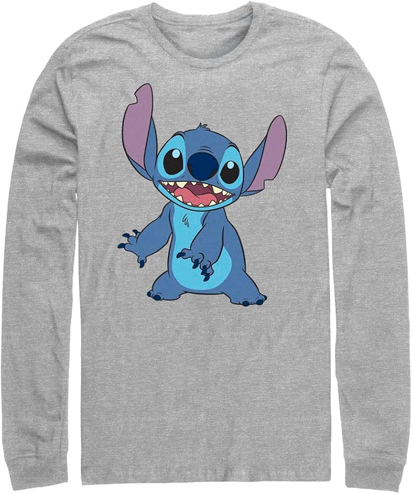 Disney Big & Tall Men's Lilo Basic Stitch Tops Long Sleeve Tee Shirt