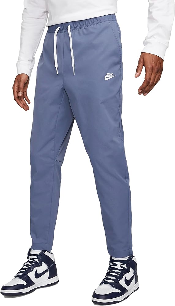 Nike Club Men's Woven Tapered Leg Pants (DIFFUSED Blue/White, DX0623-491) Size Medium