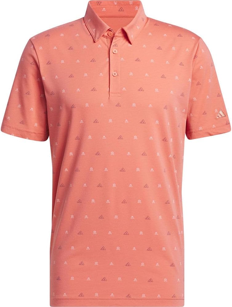 adidas Men's Go-to Mini-Crest Print Polo Shirt