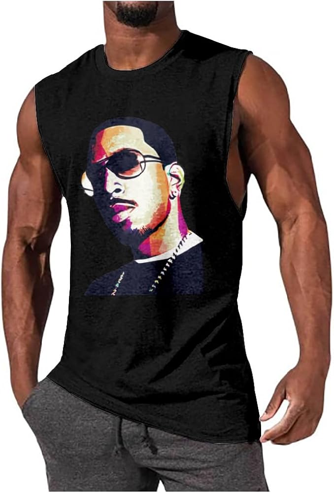 Ludacris Merch Men's Summer Tank Top Shirt Fitted Muscle Tank Tops Sleeveless Shirts Round Neck T-Shirt