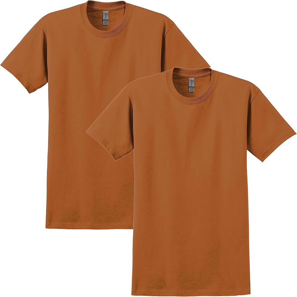 Gildan Ultra Cotton Tshirt, Style G2000 2-Pack, Texas Orange (2-pack)