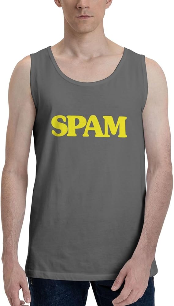 Spam Men's Tank Top Shirt Cotton Waistcoat Cool Fitness T Shirts