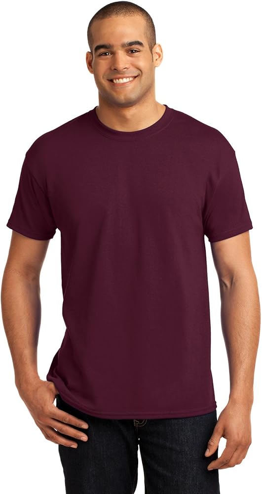 Hanes ComfortBlend EcoSmart Men`s Crewneck T-Shirt Maroon