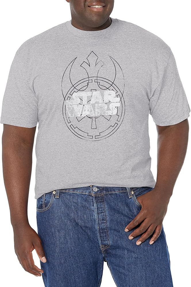 STAR WARS Big & Tall Overlap Set Men's Tops Short Sleeve Tee Shirt