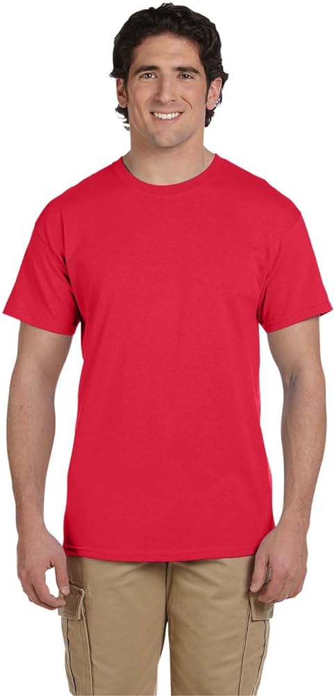 Fruit of the Loom 5 oz., 100% Heavy Cotton HD T-Shirt, Large, Fiery RED