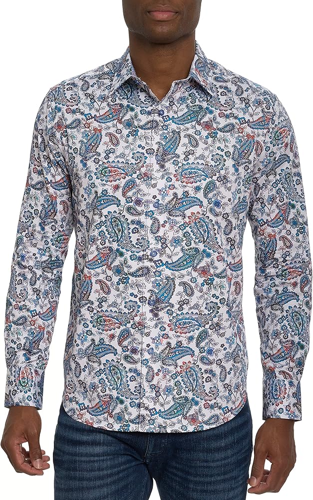 Robert Graham Men's Avondale Long Sleeve Woven Button Down Shirt