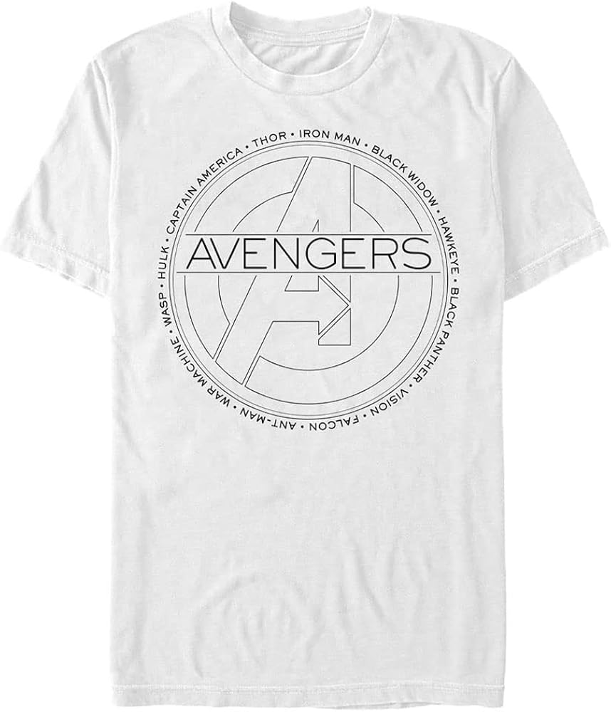 Marvel Big & Tall Classic Avengers Circle Icon Men's Tops Short Sleeve Tee Shirt