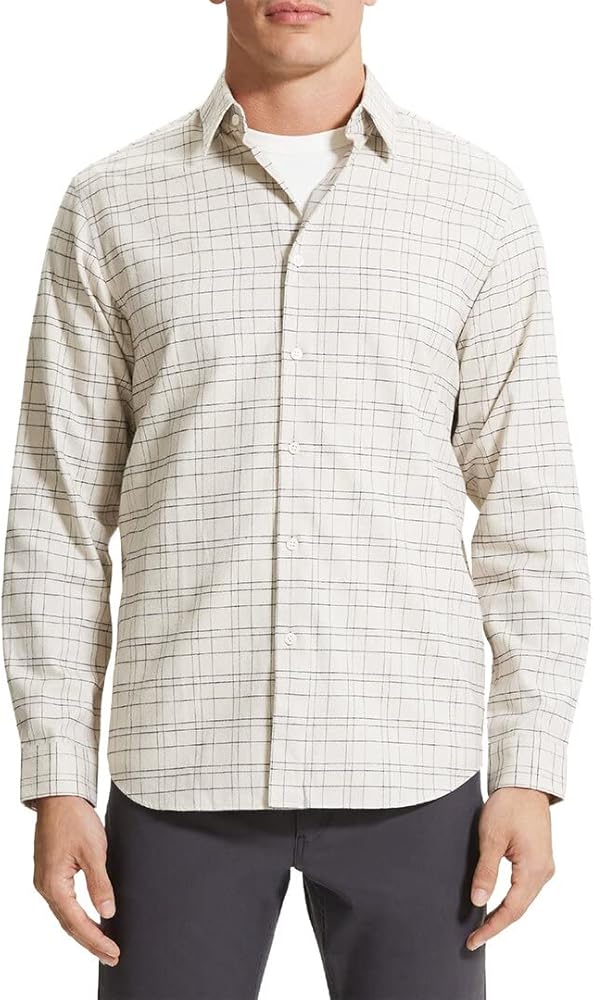 Theory Men's Irving Medium Grid Shirt