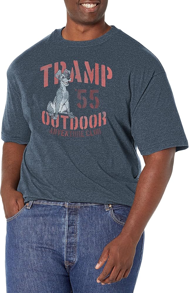 Disney Big & Tall Lady Outdoor Tramp Men's Tops Short Sleeve Tee Shirt