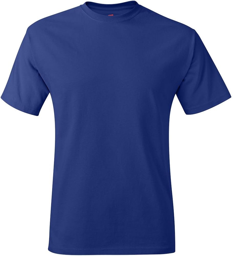 Hanes Mens Tagless 100% Cotton T-Shirt, Large, Deep Royal