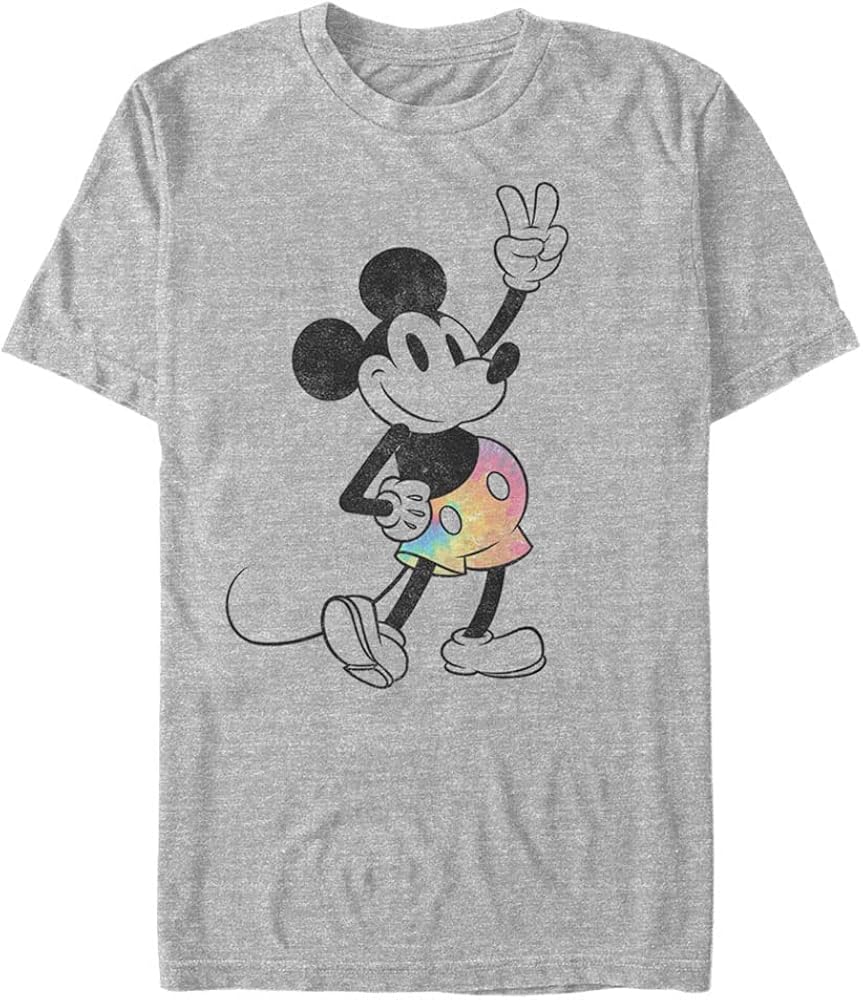 Disney Big & Tall Classic Tie Dye Mickey Men's Tops Short Sleeve Tee Shirt